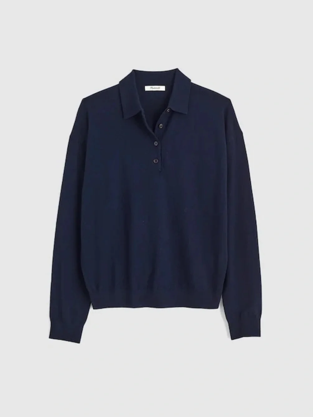 Madewell Drop-Shoulder Polo Sweater in Merino Wool XS - Picture 6 of 9